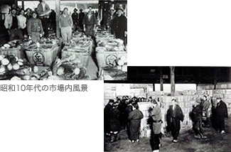 昭和10年代の市場内風景
